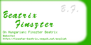 beatrix finszter business card